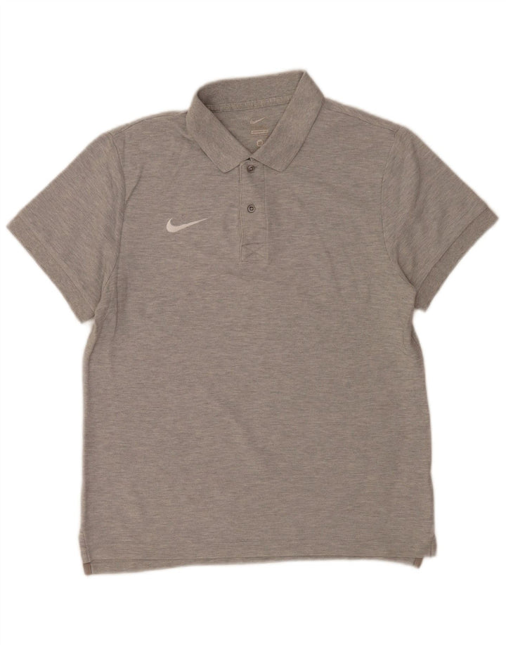 Nike Poloskjorte til mænd, mellemgrå, flækket bomuld