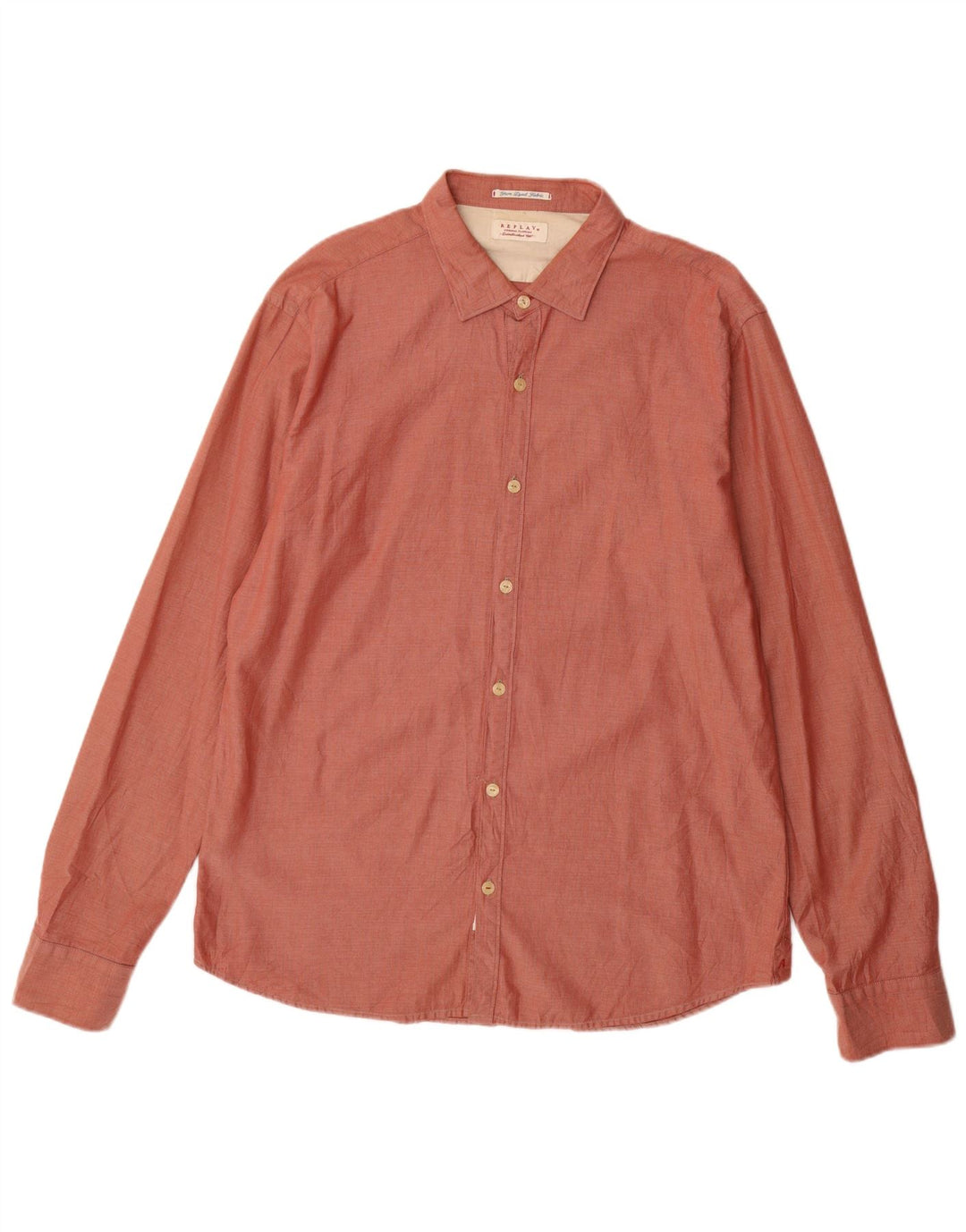 REPLAY Herreskjorte 2XL Rød ternet bomuld