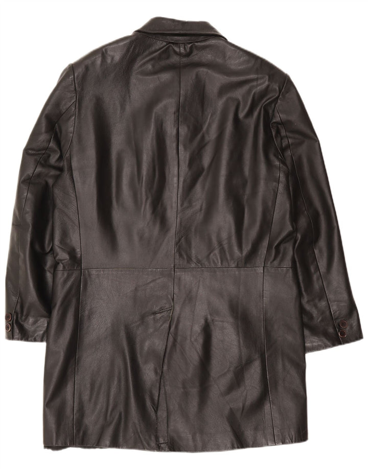 Conbipel Heron Free Heron Leather Coat IT 48 Medium Sort Læder