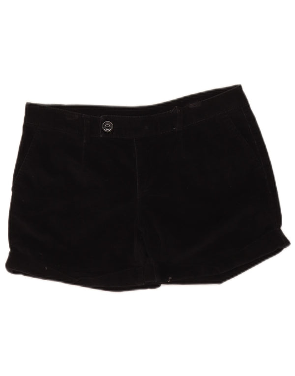 Benetton Womens Corduroy Shorts IT 40 Small W30 Black Bomuld