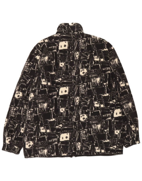 Invicta Fleecejakke til mænd UK 38 Medium Sort Geometrisk Polyester