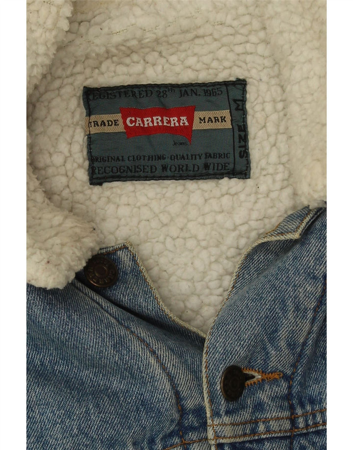Carrera Herre Sherpa Denim Jacket UK 38 Medium Blue Polyester