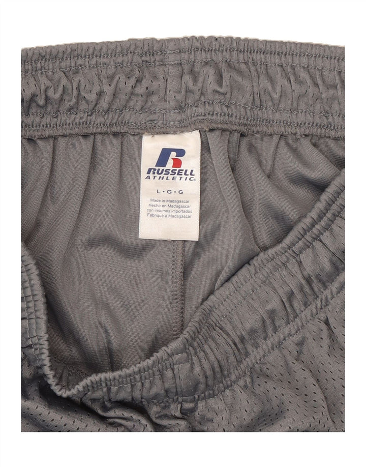 RUSSELL ATHLETIC Mens Sport Shorts Large  Grey Polyester Vintage Russell Athletic and Second-Hand Russell Athletic from Messina Hembry 