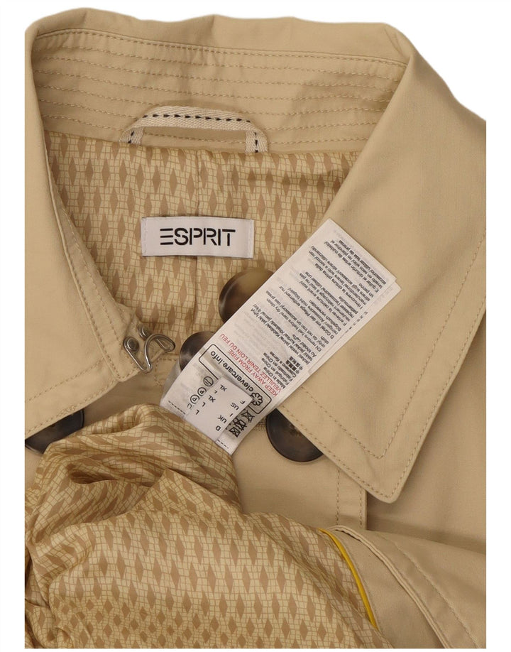 Esprit Dame Trench Coat UK 14 Stor Beige Bomuld