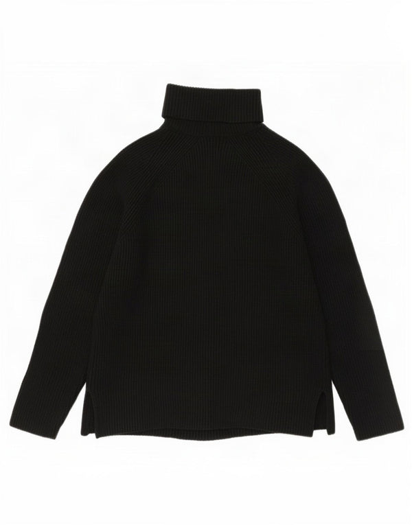 Marks & Spencer Dame Rullehals sweater UK 14 Medium Black Viscose