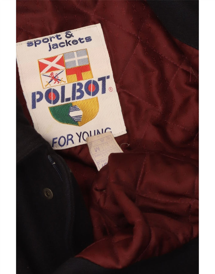 Polbot Herre Overfrakke UK 38 Medium Navy Blue Wool