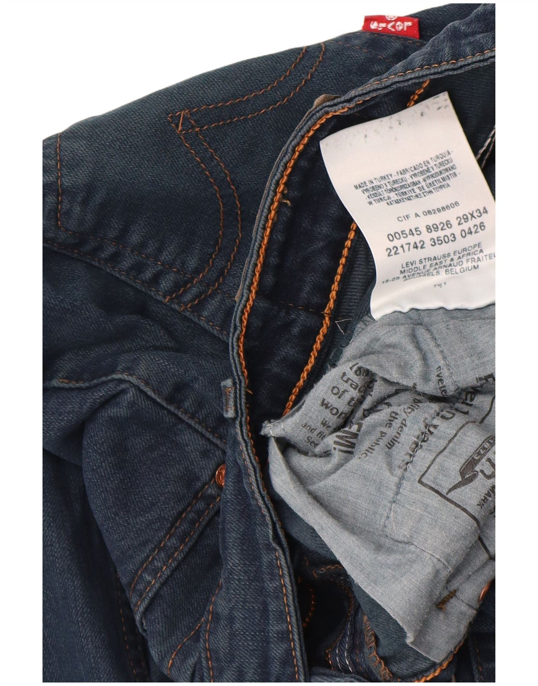 LEVI'S Dame 545 Bootcut Jeans W29 L34 Marineblå Bomuld