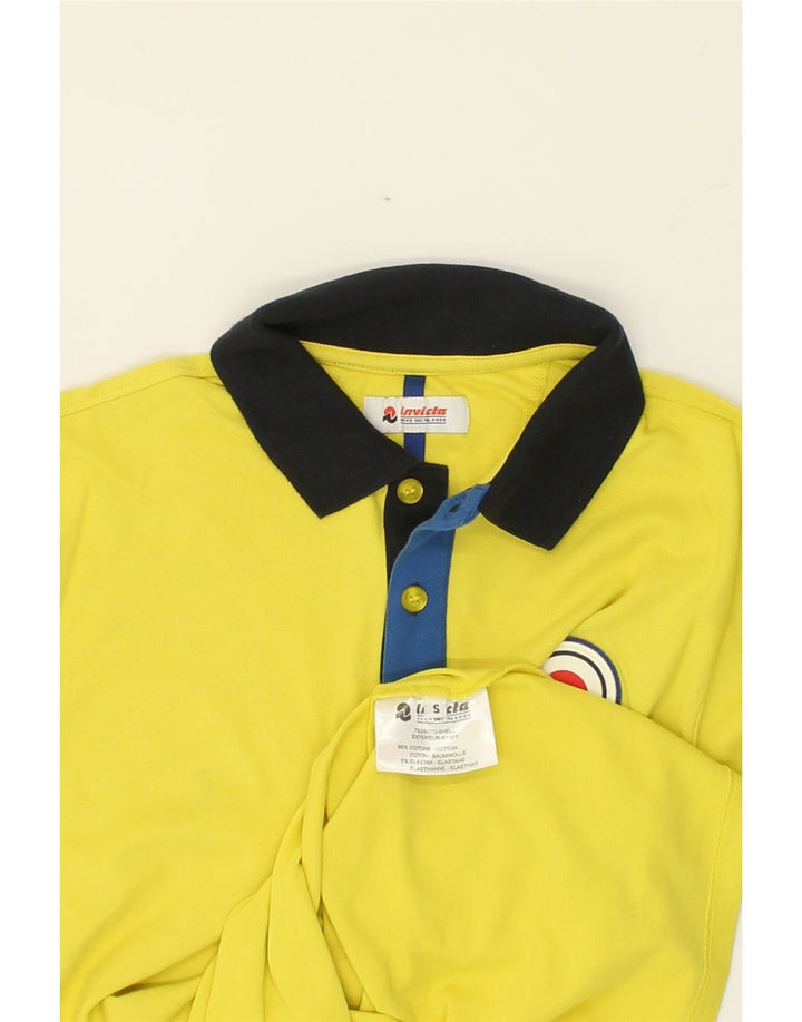 INVICTA Mens Polo Shirt Small Yellow Cotton Vintage Invicta and Second-Hand Invicta from Messina Hembry 