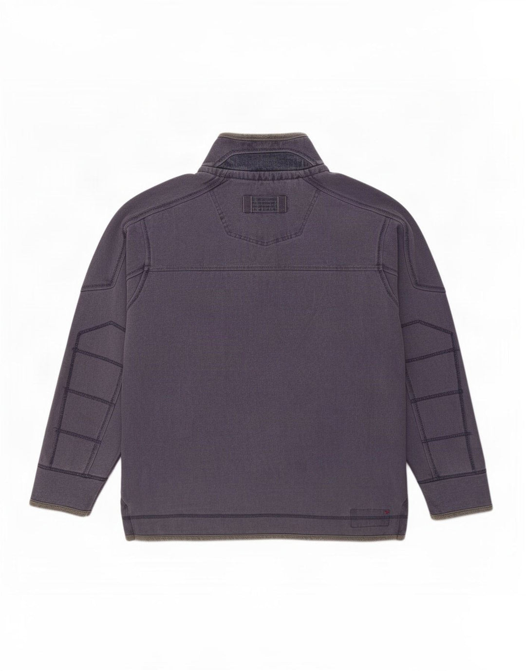 Fat Face Herre Zip Neck Sweatshirt Jumper Stor Blå Bomuld