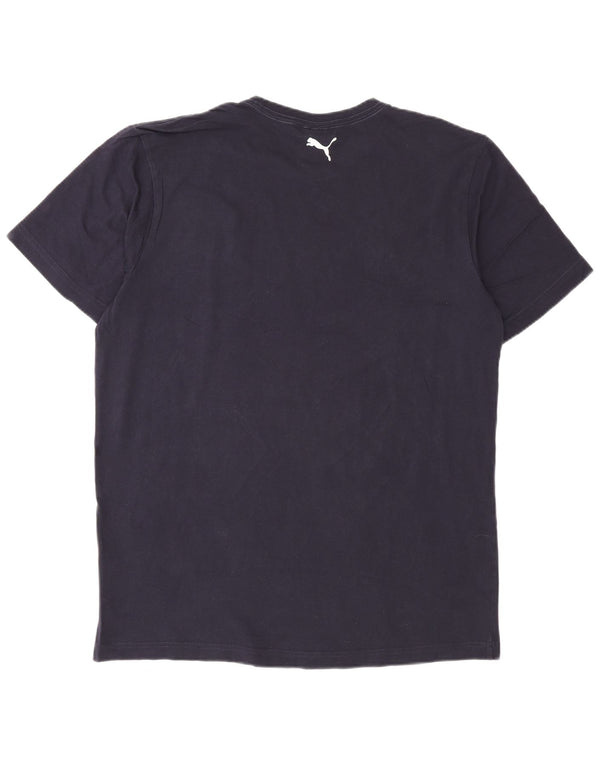 Puma Herre grafisk T-shirt Top Stor marineblå bomuld