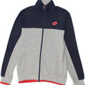 LOTTO Mens Tracksuit Top Jacket Medium Grey Colourblock Cotton Vintage Lotto and Second-Hand Lotto from Messina Hembry 