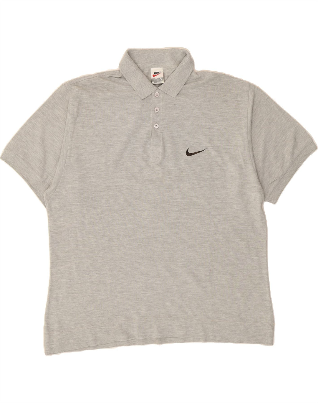 NIKE Mens Polo Shirt UK 42/44 Large Grey Cotton Vintage Nike and Second-Hand Nike from Messina Hembry 