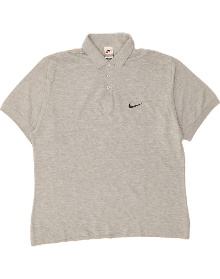 NIKE Mens Polo Shirt UK 42/44 Large Grey Cotton Vintage Nike and Second-Hand Nike from Messina Hembry 