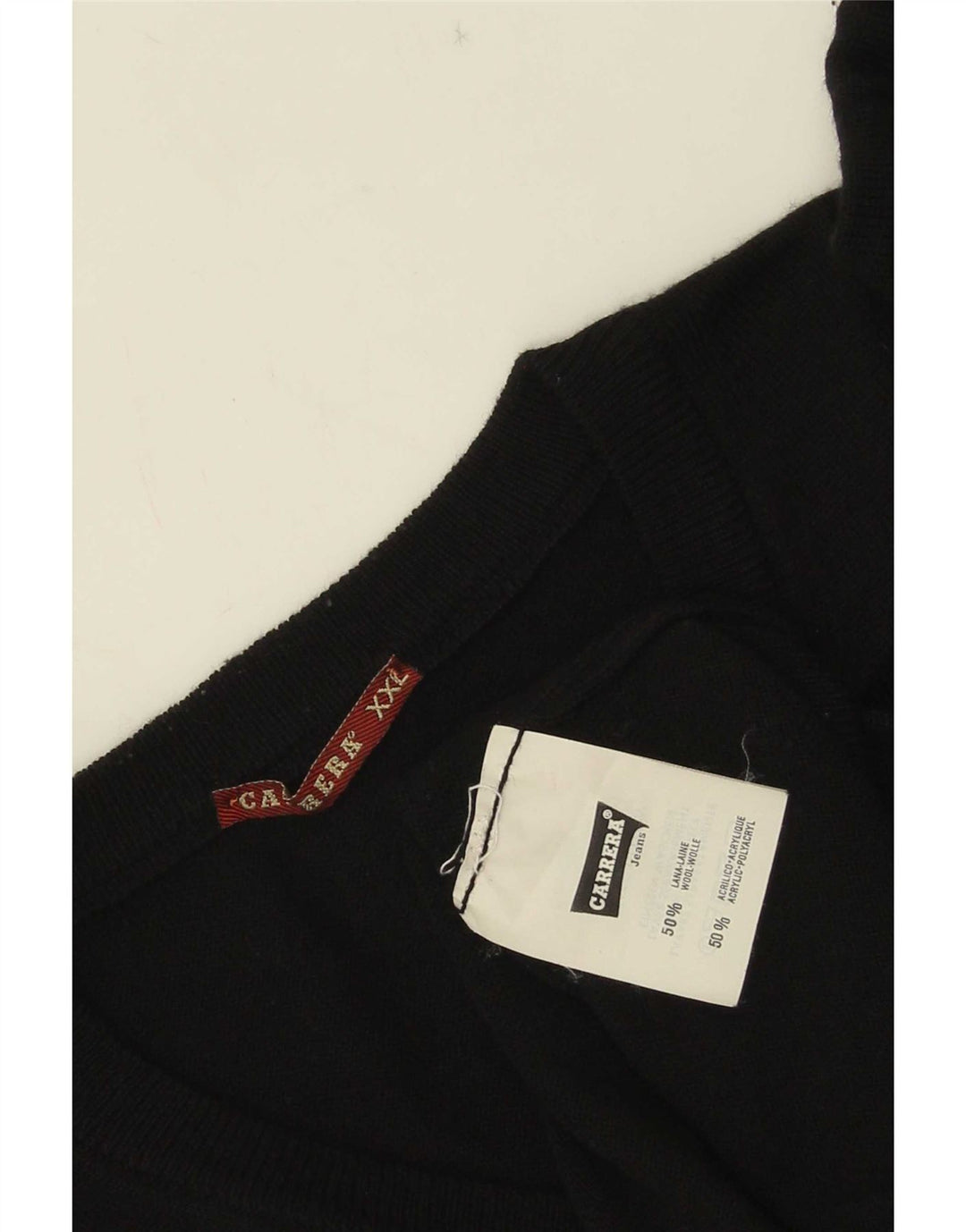 Carrera Herre V-hals sweater 2XL Sort Uld