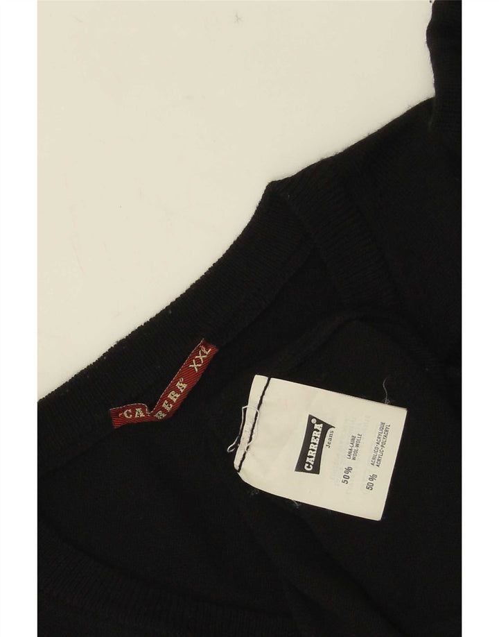 Carrera Herre V-hals sweater 2XL Sort Uld