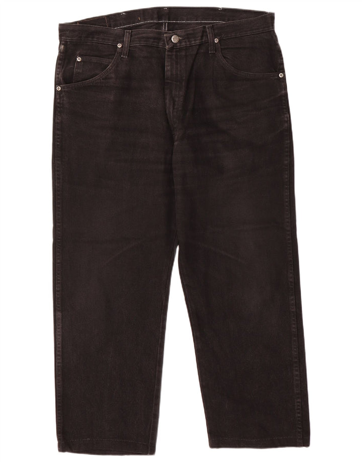 Wrangler Straight Jeans til mænd W38 L26 sort bomuld