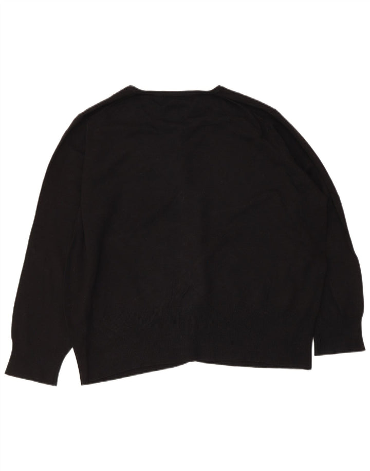 Marks & Spencer Dame Cardigan Sweater UK 20 2XL Sort Viscose