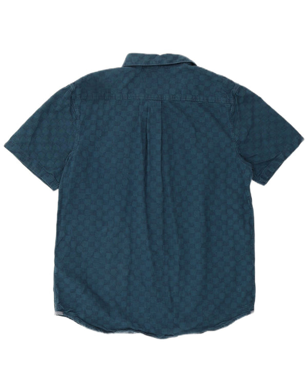 Vans Kortærmet herreskjorte med klassisk pasform Medium Blå Geometrisk