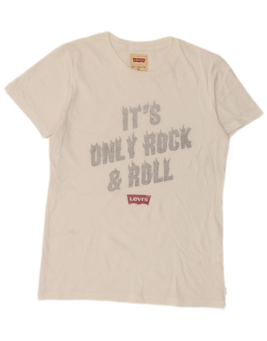 Levi's Boys Grafisk T-Shirt Top 15-16 År Hvid Bomuld