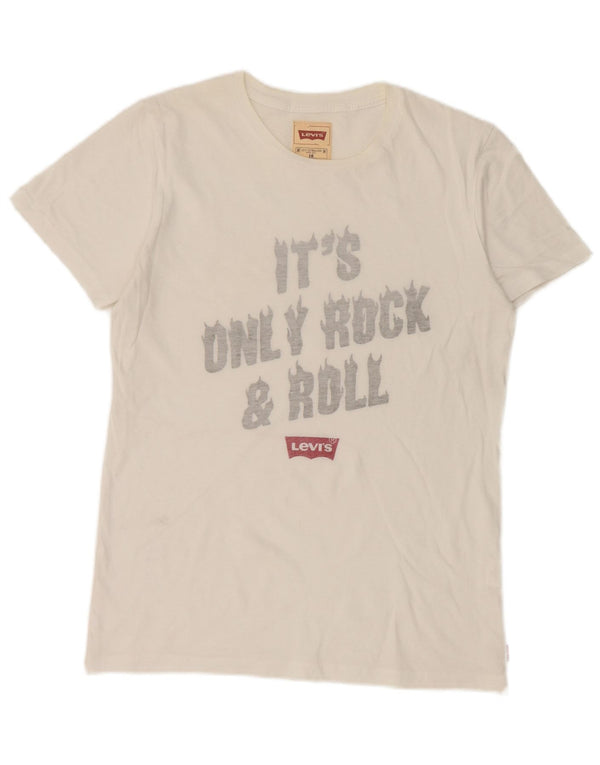 Levi's Boys Grafisk T-Shirt Top 15-16 År Hvid Bomuld
