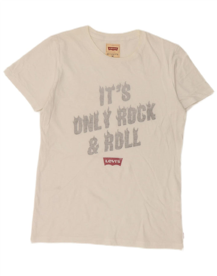 Levi's Boys Grafisk T-Shirt Top 15-16 År Hvid Bomuld