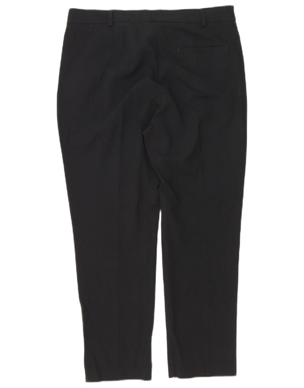Marks & Spencer Dame Crop Slim Chino Bukser UK 12 Medium W32 L25 Sort