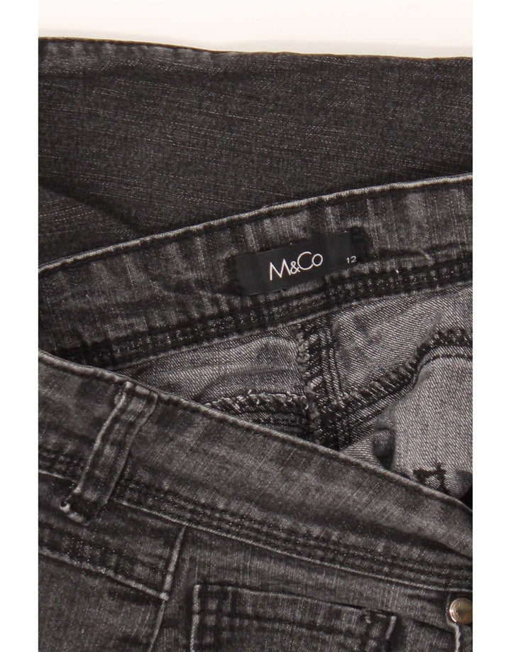 M&Co Dame Straight Jeans UK 12 Medium W30 L30 Grå