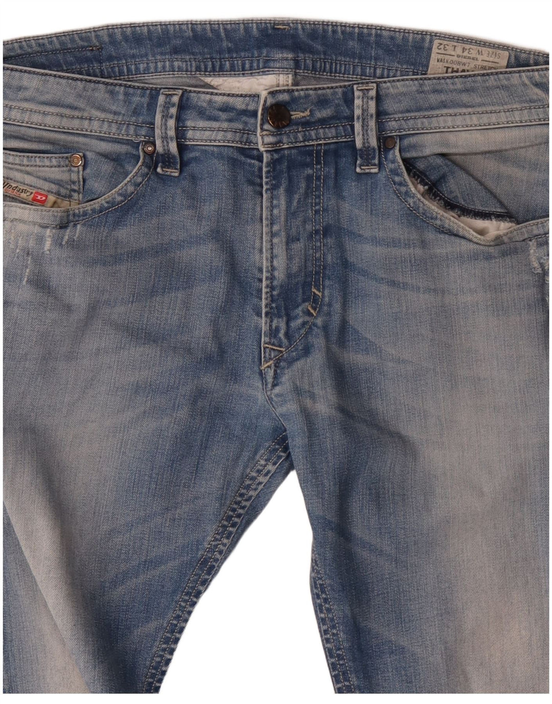 Diesel Herre Thavar Slim Jeans W34 L32 Blå Bomuld