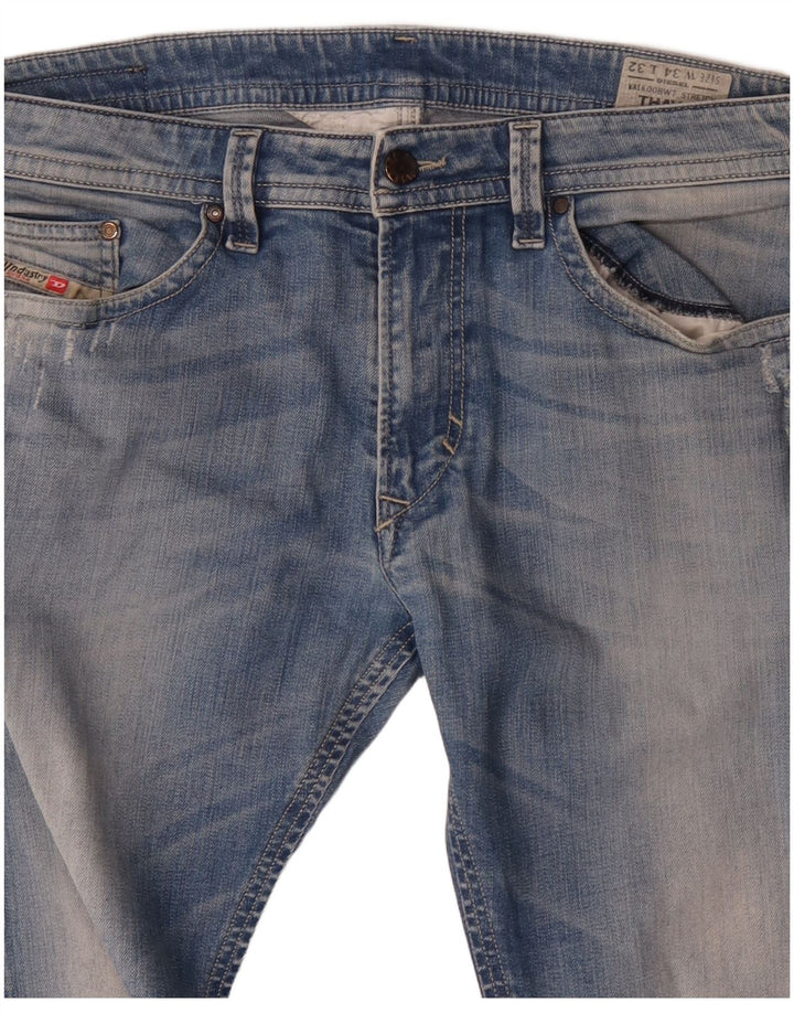Diesel Herre Thavar Slim Jeans W34 L32 Blå Bomuld