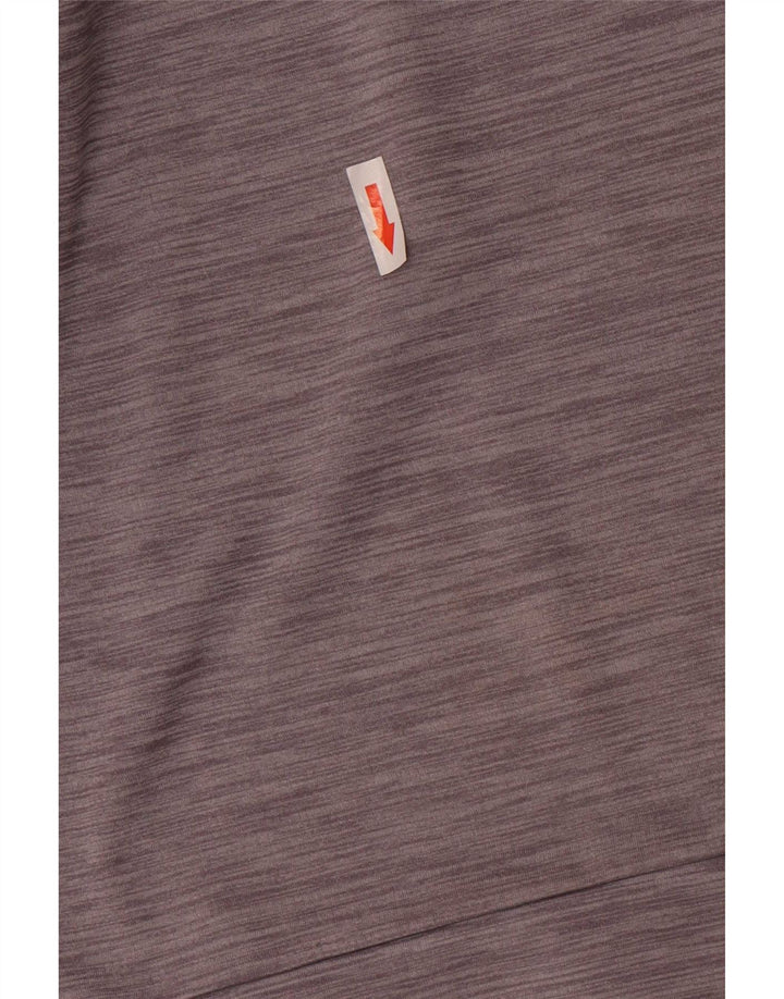 Nike Herre Dri Fit Pullover med lynlås-hals træningsdragt Top XL Grå Flecked Polyester