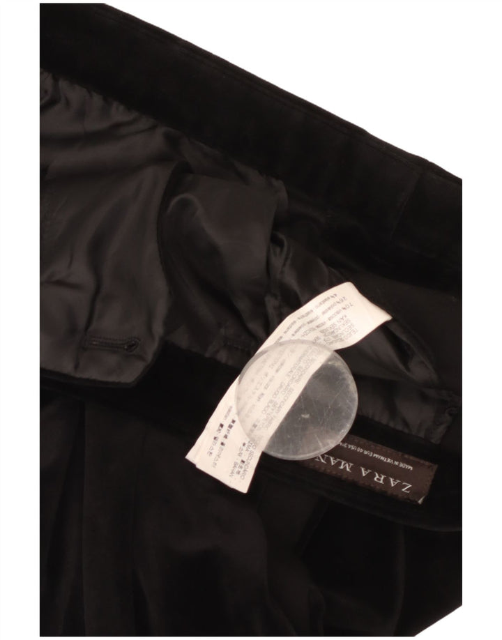 Zara Dame Slim Chino Bukser EU 40 Medium W31 L28 Sort Viscose