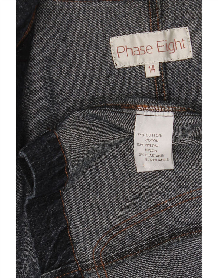 Phase Eight Dame 3-knaps blazerjakke UK 14 Mellem marineblå bomuld