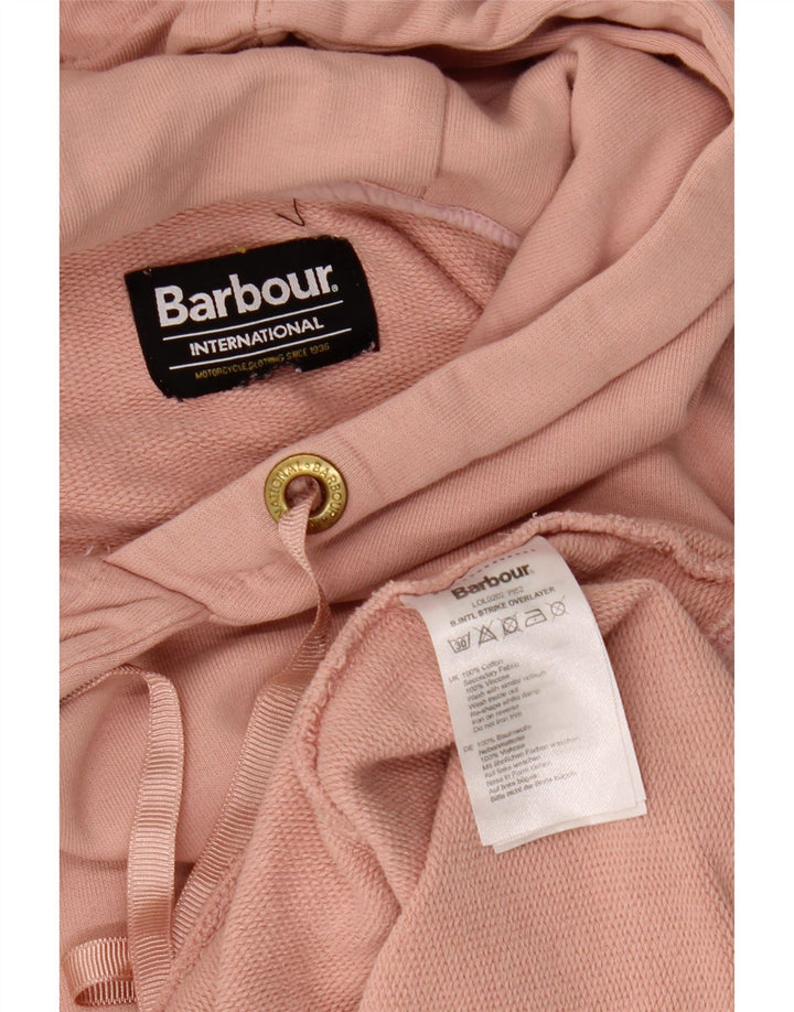 BARBOUR Dame Hættetrøje UK 12 Medium Pink Bomuld