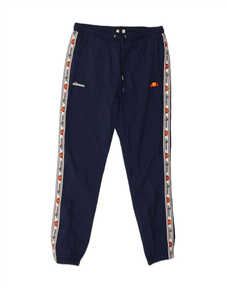 Ellesse Dame træningsdragt Bukser Joggers UK 12 Medium Navy Blue Nylon