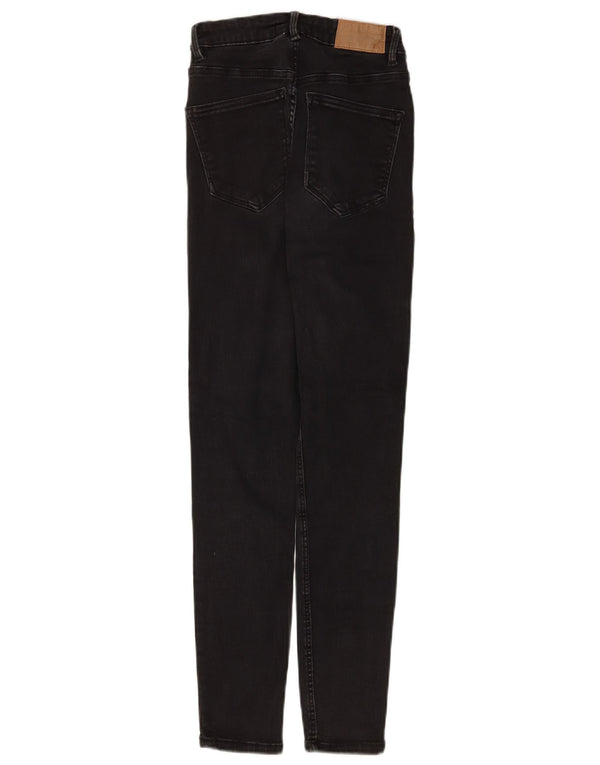 Zara Dame Skinny Jeans EU 36 XS W26 L27 Sort Bomuld