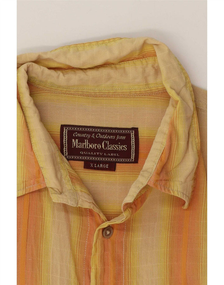 Marlboro Classics Herreskjorte XL Orange Stribet