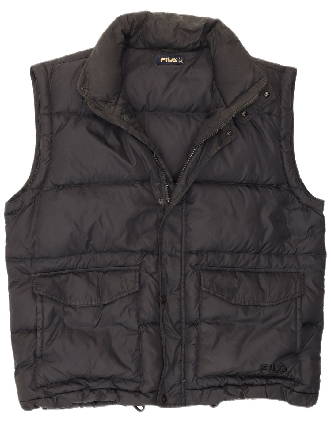 Fila Herre Polstret Gilet IT 52 XL Sort Polyamid