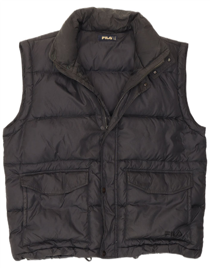 Fila Herre Polstret Gilet IT 52 XL Sort Polyamid