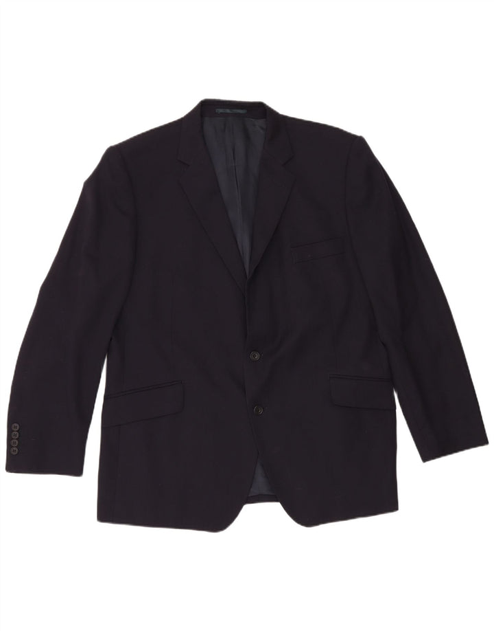 Gieves & Hawkes Herre 2-knaps blazerjakke UK 46 3XL Marineblå Uld