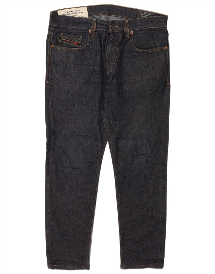 Diesel Herre D-Strukt Slim Jeans W32 L27 Marineblå Lyocell