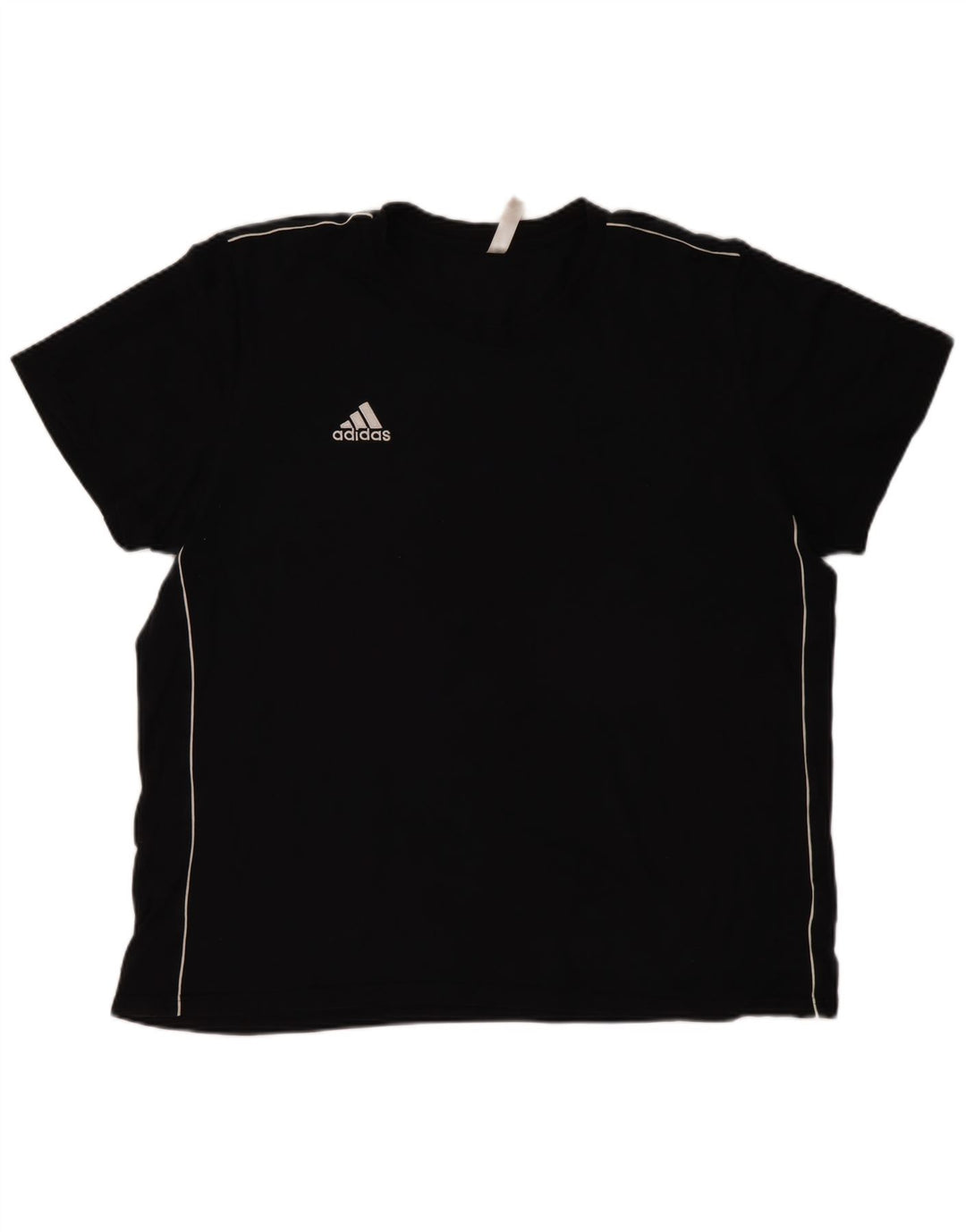 ADIDAS Herre T-Shirt Top 2XL Sort Bomuld