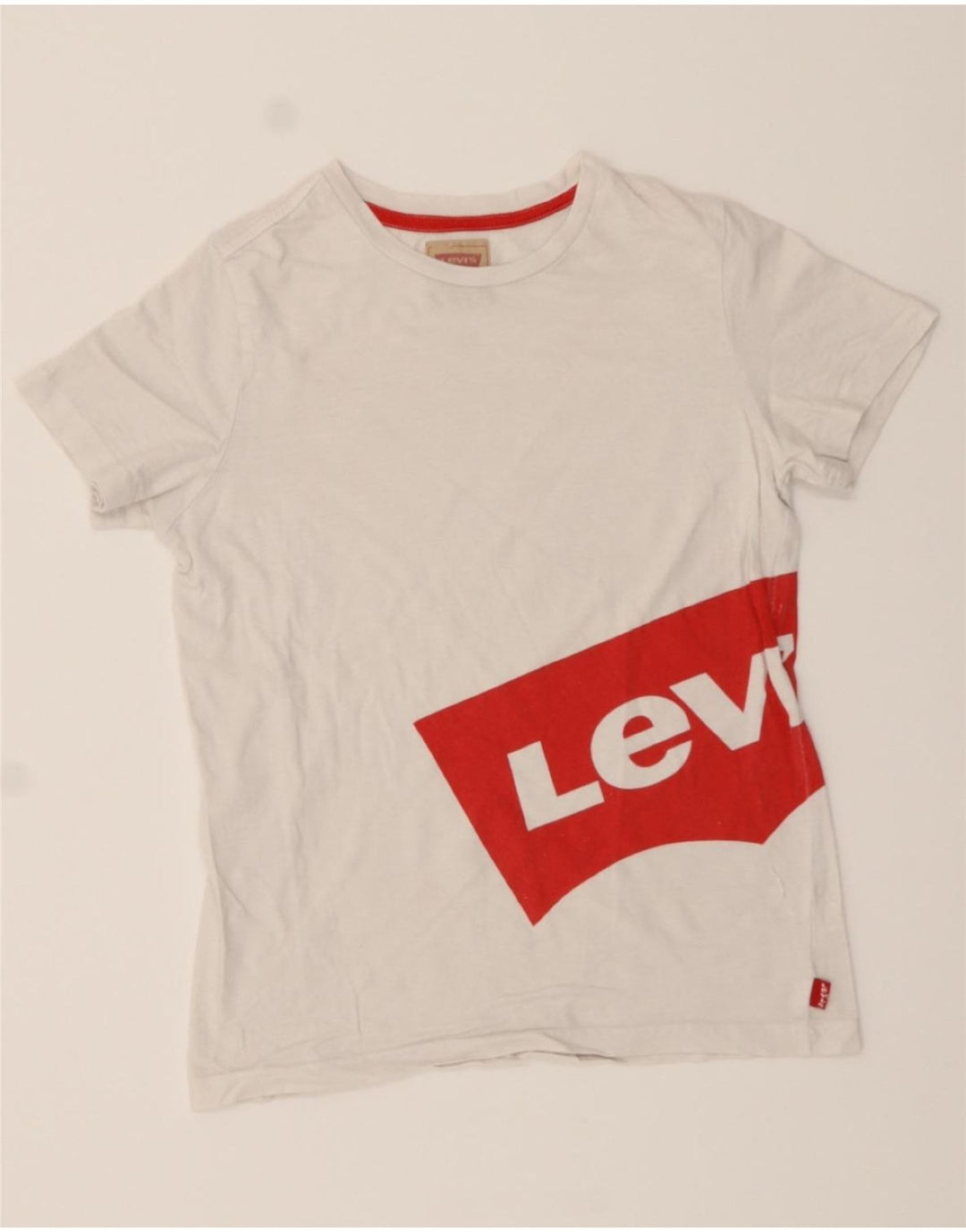 LEVI'S Boys Graphic T-Shirt Top 13-14 Years White Vintage Levi's and Second-Hand Levi's from Messina Hembry 