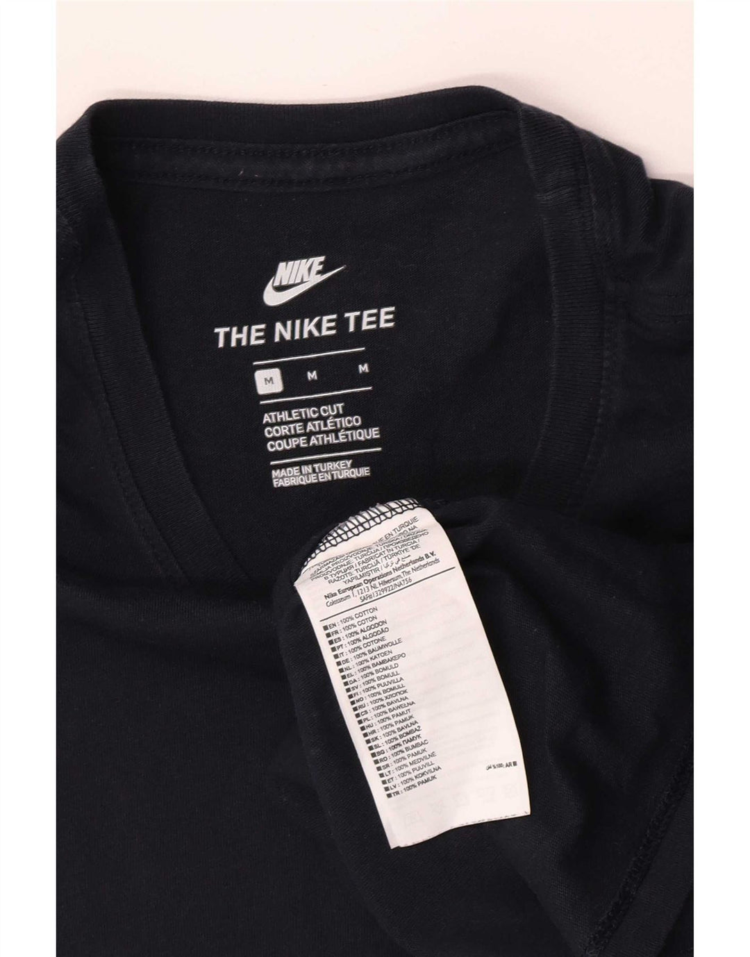Nike T-shirt med atletisk snit til mænd, medium marineblå bomuld