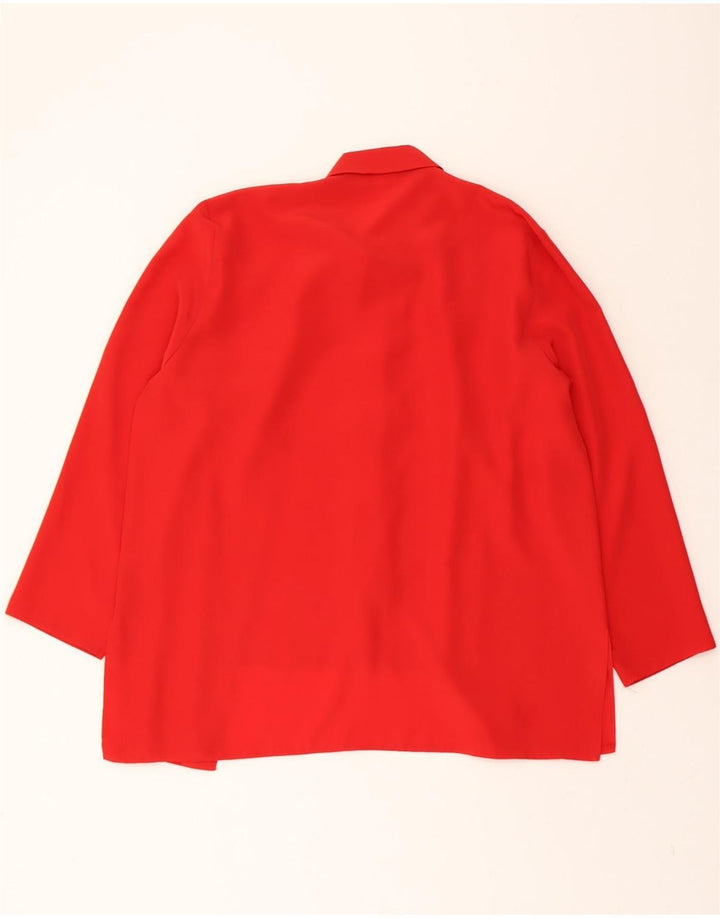 VINTAGE Womens Shirt Blouse UK 20 2XL Red Polyester Vintage Vintage and Second-Hand Vintage from Messina Hembry 