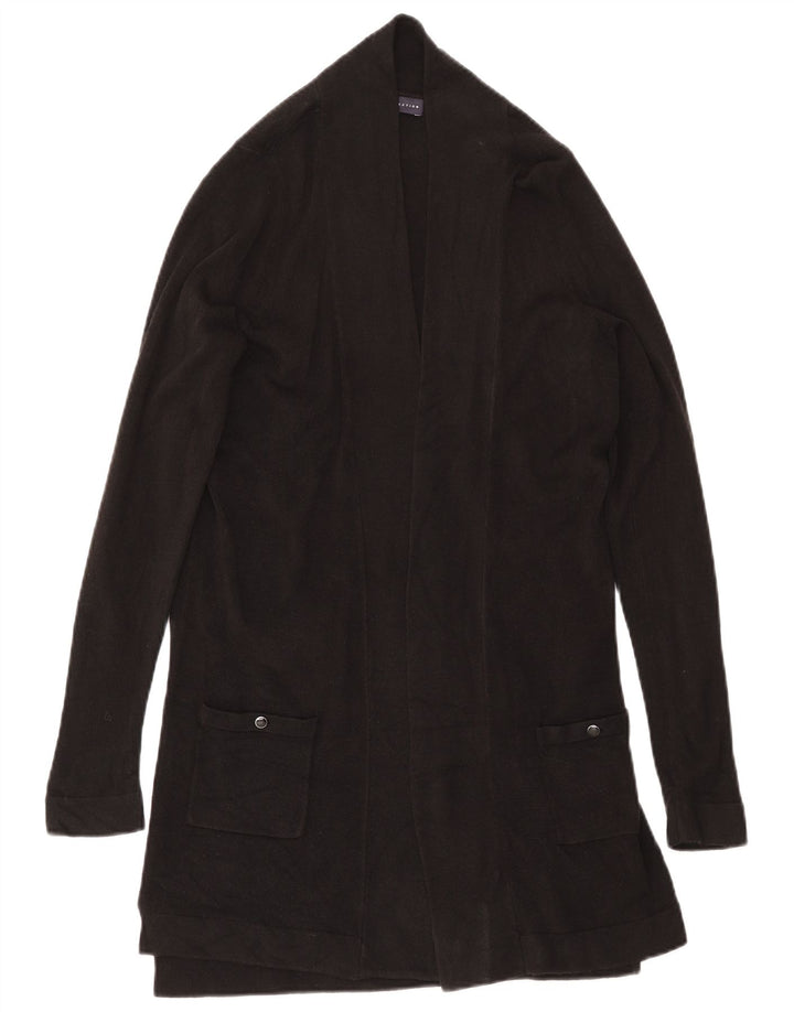 Marks & Spencer Womens Longline Cardigan Sweater UK 10 Small Black