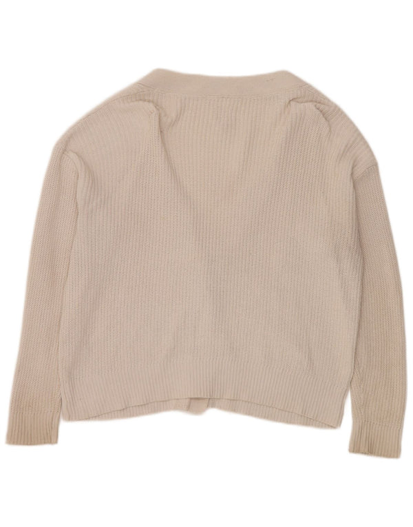 John Lewis Dame oversized cardigan sweater UK 16 Large Off White Bomuld