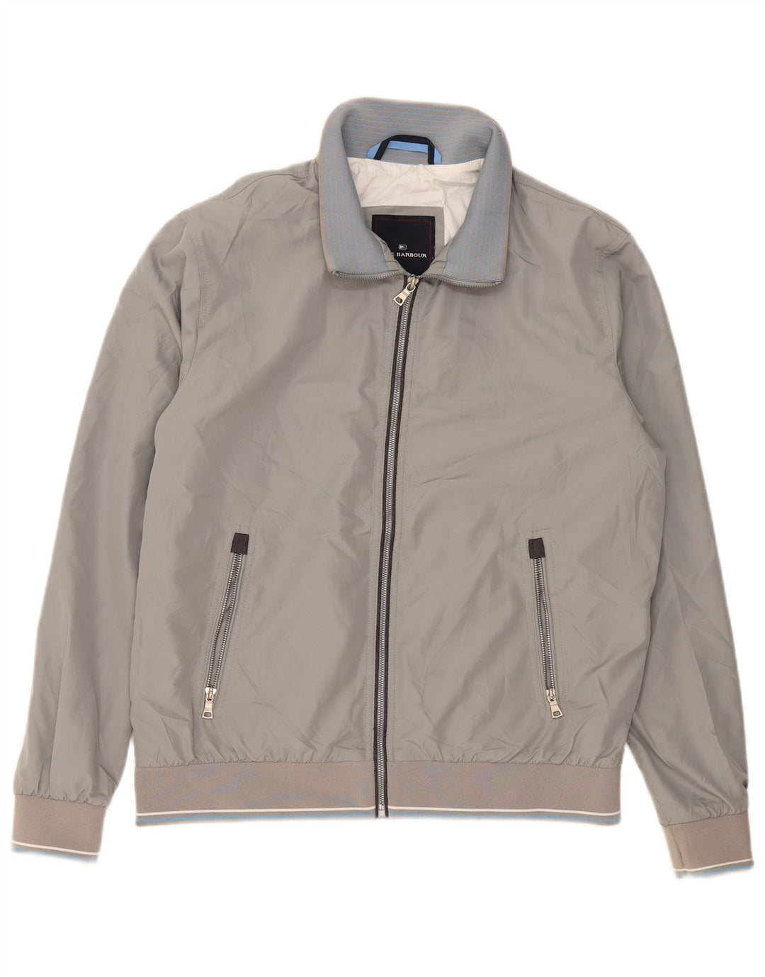 Marks & Spencer Bomber Jacket UK 38 Medium Grey Polyester