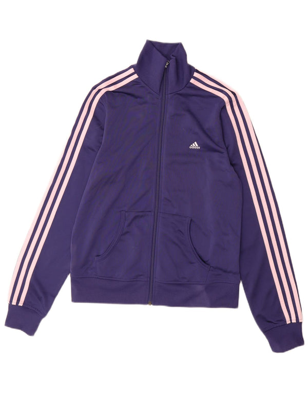 ADIDAS træningsdragt topjakke til kvinder UK 14 Medium Lilla Polyester