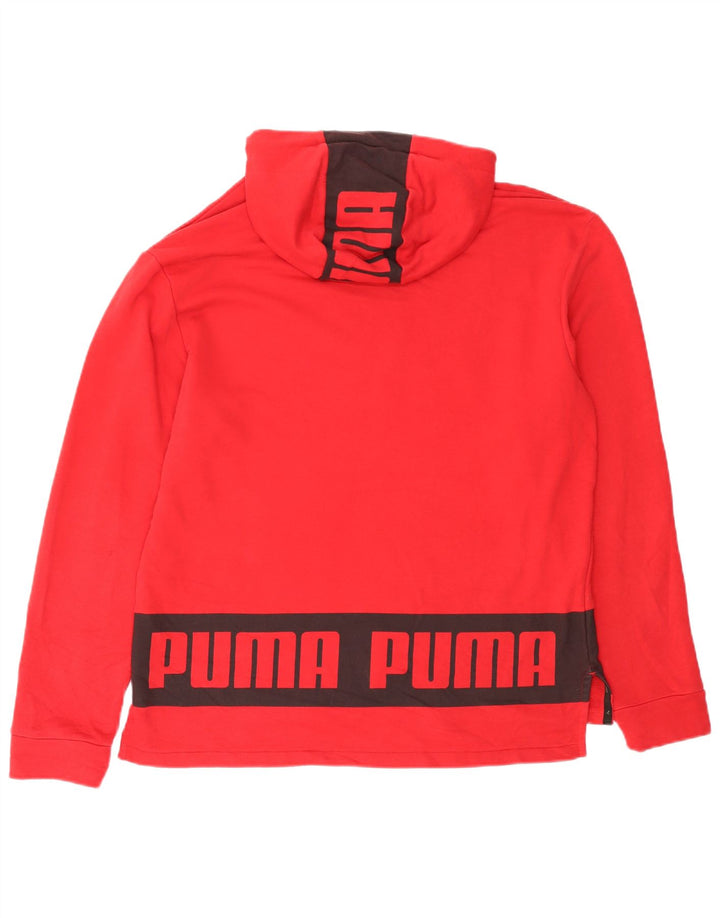 PUMA Grafisk hættetrøje til mænd, stor rød farveblok