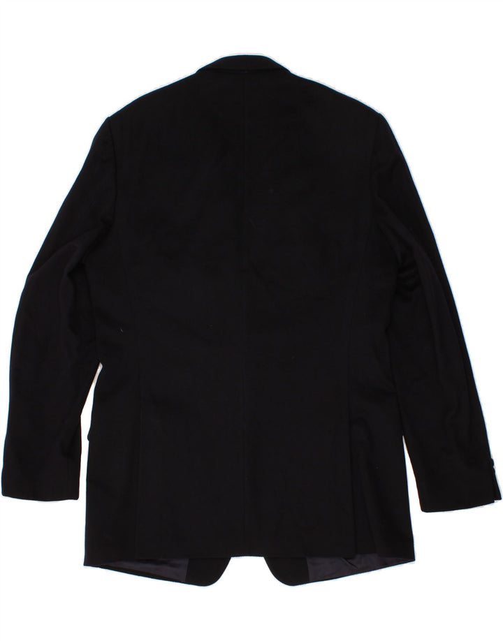 HIRMER Mens 2 Button Blazer Jacket UK 40 Large Navy Blue Cashmere Vintage HIRMER and Second-Hand HIRMER from Messina Hembry 